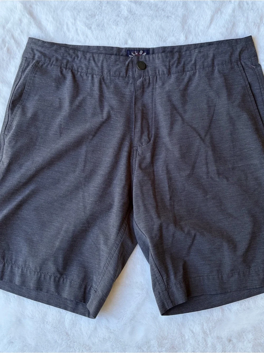 Faherty All Day Shorts Mens Gray Chino Drawstring Stretch Casual